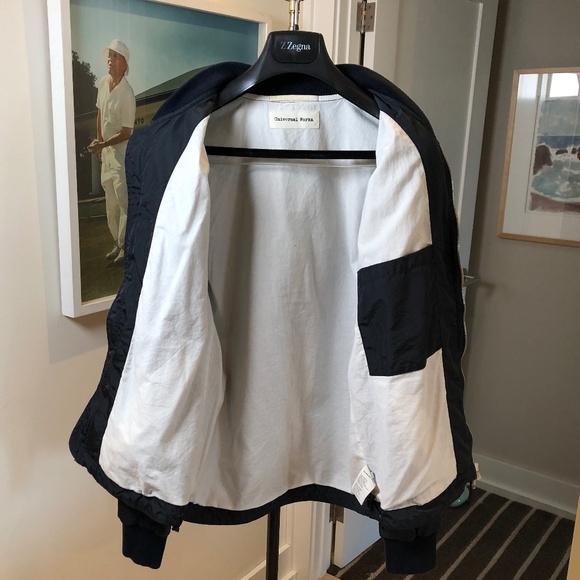 Universal Works Men's MA-1 Jacket, Navy Medium - Picture 9 of 10